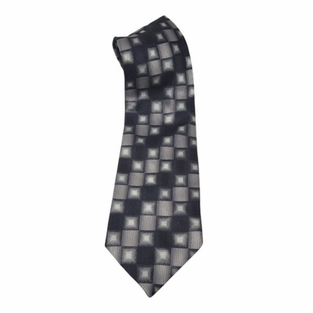 Bergamo New York 100 % Silk Geometric Pattern Tie